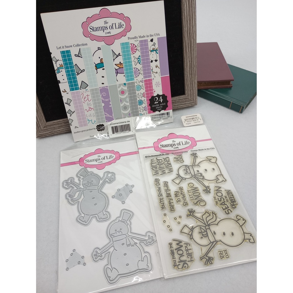 The Stamps of Life Snowmen2stamp Stamp Die Paper Set  Let It Snow